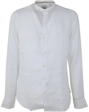 Dnl Korean Neck Shirt - White