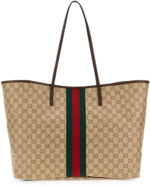 Gucci Gg Canvas Messenger Bag - Natural