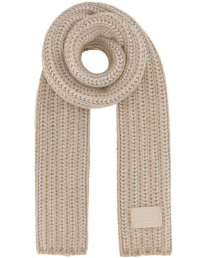 Fendi Sand Wool Blend Scarf - Natural