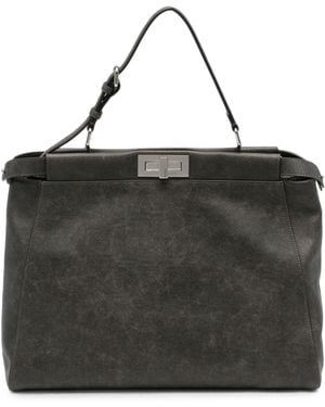 Fendi Large Peekaboo Tote Bag - Black