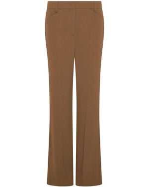 Marella Mini-Flare Crêpe Envers Satin Pants - Brown