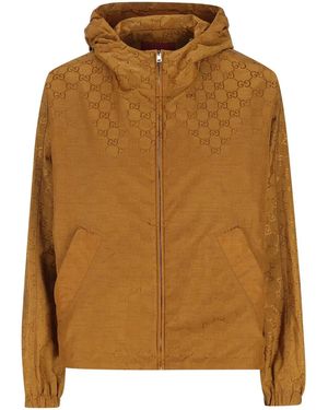Gucci Gg Nylon Jacket - Brown