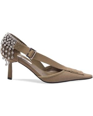 Prada Cotton Pumps - Brown