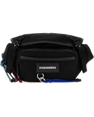 DSquared² Mini Fabric Basic Belt Handbag 18 Cm X 18 Cm X 7.5 Cm - Black