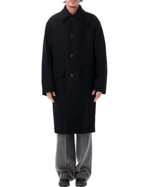 Dries Van Noten Randale Wool Blend Coat - Black