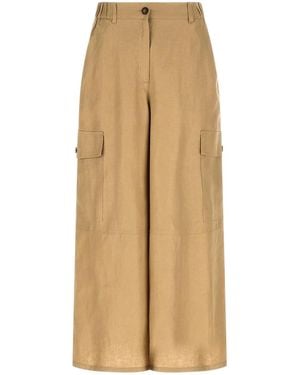 Weekend by Maxmara Linen Cargo Trousers - Natural
