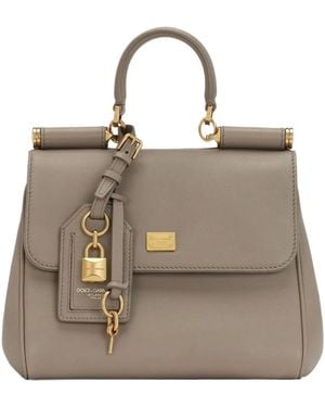 Dolce & Gabbana Dolce & Gabbana My Sicily Leather Handbag - Natural