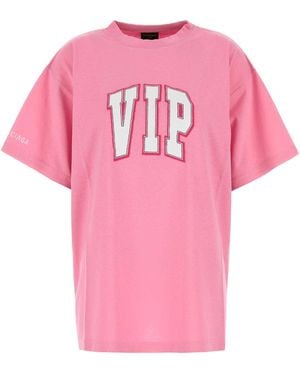 Balenciaga Cotton Oversize T-Shirt - Pink