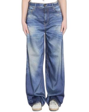 Golden Goose Boyfriend Peggy Pant Archive Denim Print - Blue
