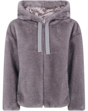 Herno Bomber Soft Faux Fur - Purple