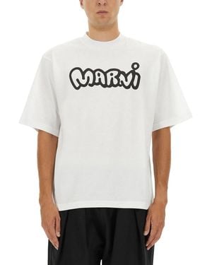 Marni Tshirt With Print - White