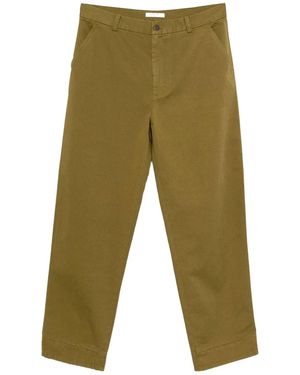 Cellar Door Fadi Straight-Leg Cotton And Linen Trousers - Green