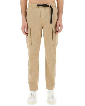 Woolrich Cargo Pants With Belt - Natural
