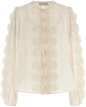 Zimmermann Lucky' Embroidered Blouse - Natural