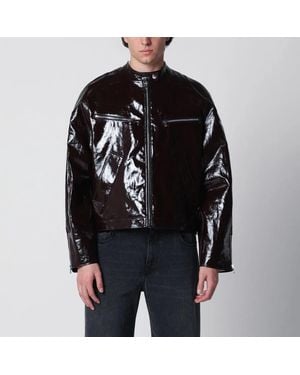 Séfr Séfr Ristretto Racer Coated Linen Jacket - Black