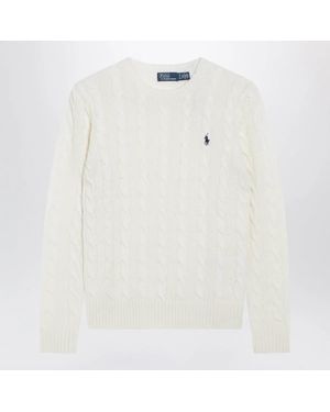 Polo Ralph Lauren Cableknit Jumper - White