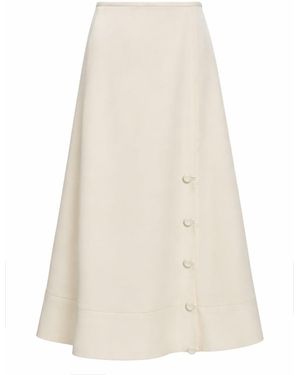Jil Sander Satin Skirt - White