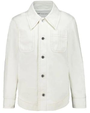 Ami Paris Worker Buttoned Jacket - White