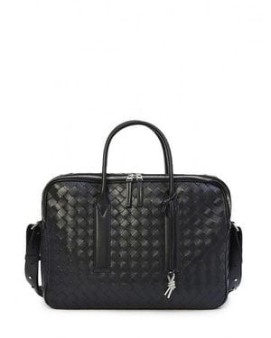 Bottega Veneta Getaway Large Briefcase - Black