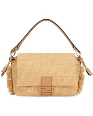 Fendi Mamma Baguette Medium Handbag - Brown