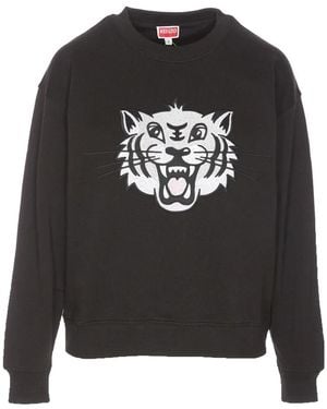 KENZO Happy Tiger Logo Sweatshirt - Black