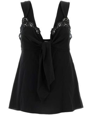 Chloé Flowing Lingerie Top - Black