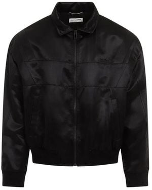 Saint Laurent Teddy Full Zip Jacket - Black