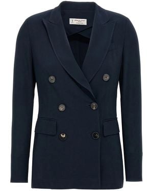 Alberto Biani Double-Breasted Blazer - Blue
