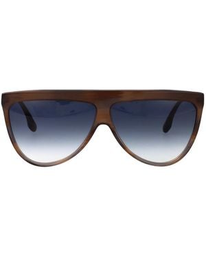 Victoria Beckham Honey Horn Acetate Sunglasses - Blue