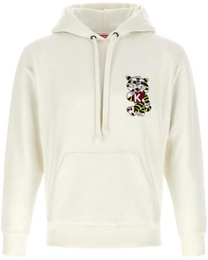KENZO 'Wild Tiger Embroidered' Hoodie - White