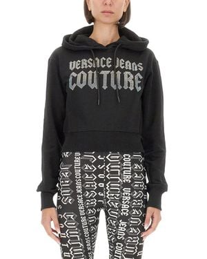 Versace Jeans Couture Sweatshirt With Logo - Black