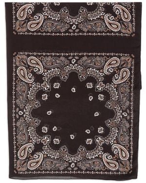 Destin Cotton "Quadra" 120X120 Cm Bandana Print - Black