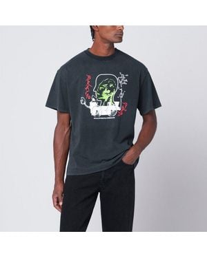 Brain Dead Faded Alien Tractor T-Shirt - Black