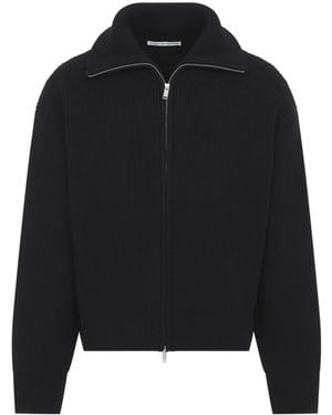 Studio Nicholson Sandos Rib Zip Though Jumper - Black
