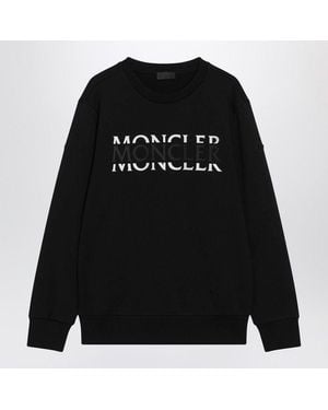 Moncler Crewneck Sweatshirt With Logo - Black