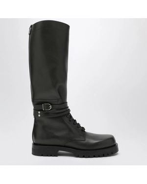 DURAZZI MILANO Dark High Combat Boots - Black