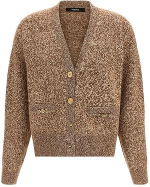 Versace 'Medusa '95' Button Cardigan - Brown