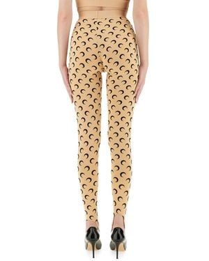 Marine Serre All-Over Moon Print Leggings - Metallic
