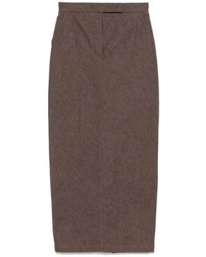 Max Mara Long Skirt Pianosa - Brown