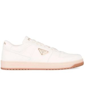 Prada Downtown Leather Trainers - White