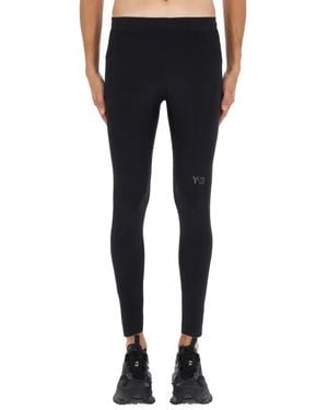 Y-3 Slim Fit Athletic Trousers With Tapered Design And Zippered Hem - Blue