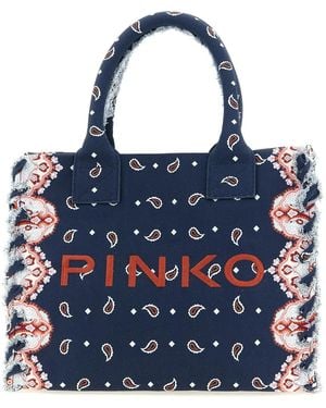 Pinko Medium 'Beach' Shopping Bag - Blue