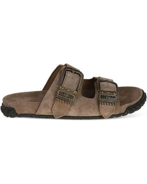 Ash Leather Sandals - Brown
