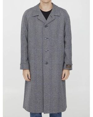 Gucci Houndstooth Coat - Grey