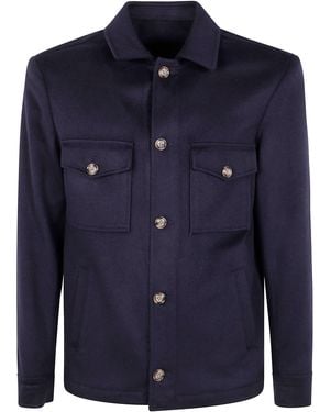 Barba Napoli "Park" Shirt Jacket - Blue