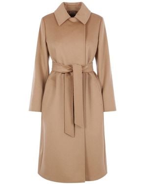 Max Mara Virgin Wool Coat - Natural