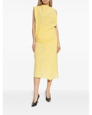 Jacquemus Sleeveless Drap Maxi Dress - Yellow
