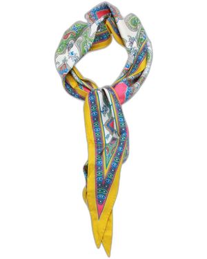 Etro Silk Foulard 45X180 Scarf - Blue