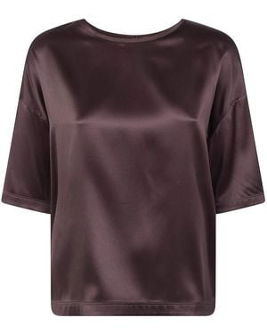 Brunello Cucinelli Short Sleeves Blouse - Purple