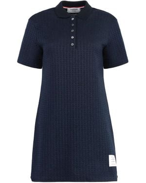 Thom Browne Cotton Mini Dress - Blue